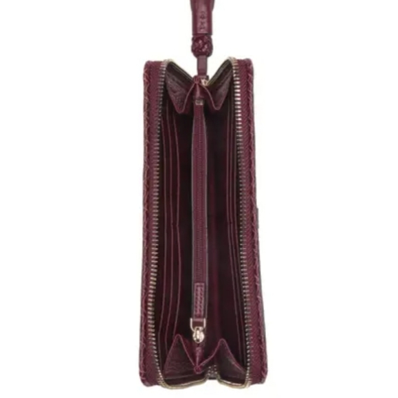 Tory Burch Taylor LG Zip Wallet Red - Picture 4 of 6